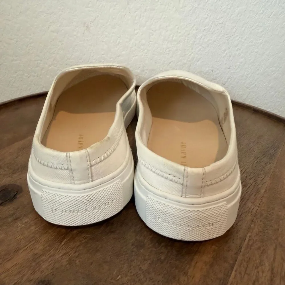 Jenni Kayne White Canvas Slip-On Slider Mule Sneakers Women's Size 41 US 11